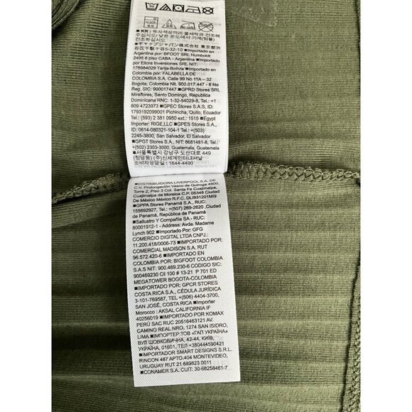 Gap M Petite Green Ribbed Button-Down Cardigan Dress - Picture 10 of 12